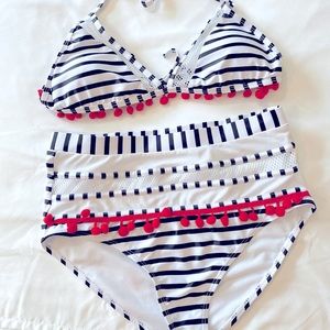 Women High Waist Two Pieces Bikini